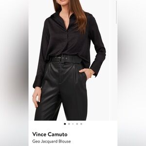 Vince Camuto Geo Jacquard blouse